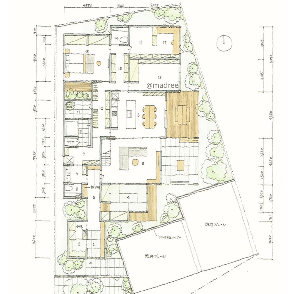 流れるように片付く帰宅後動線、夫婦で過ごす老後の伸びやかな住まい