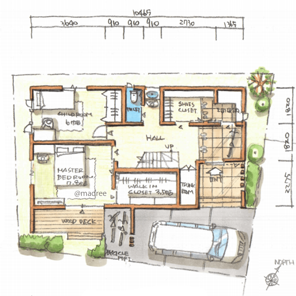 大吹抜で家族も猫ものびのび過ごす、隠す収納ですっきり整う2階リビングの家