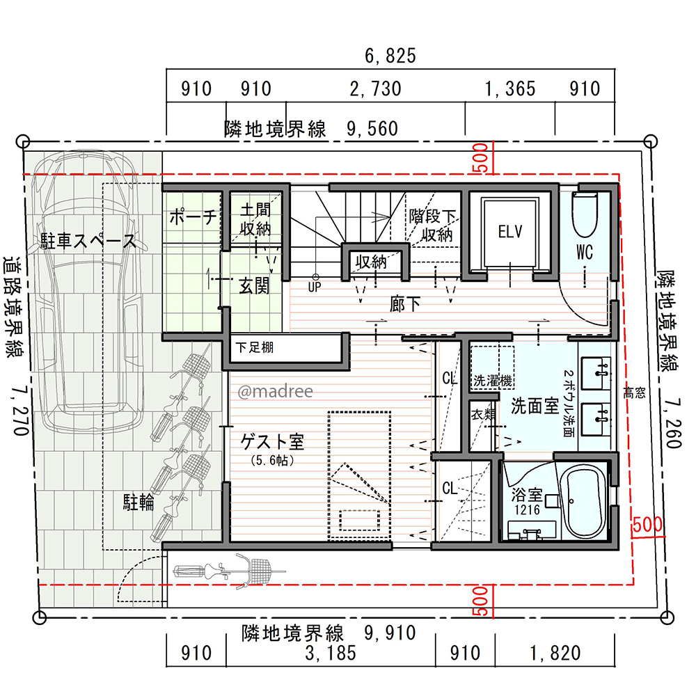 上下移動もエレベーターで快適、階別空間で生活リズム整う家