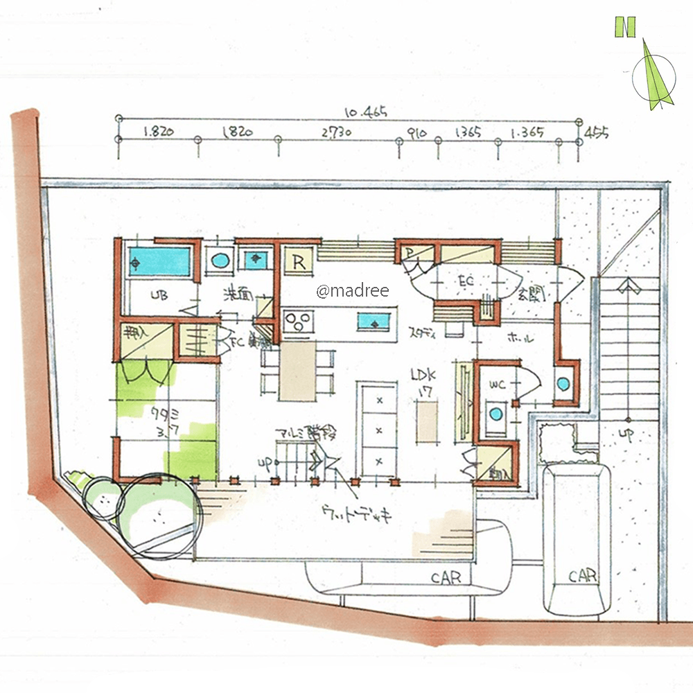 制限付き土地を最大限に活かす、自然と人が集まり賑わう居心地良い家