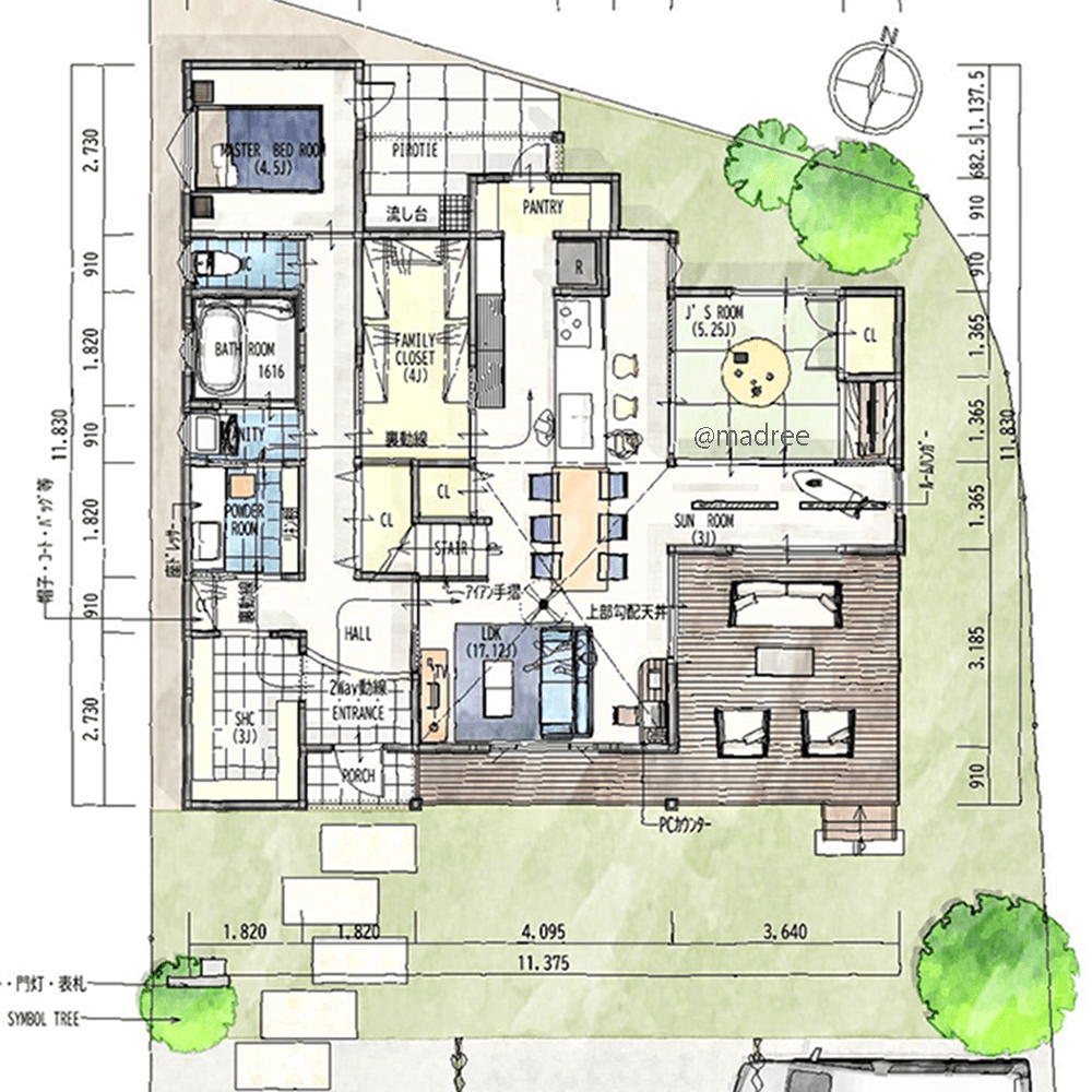 無駄のない動線でゆとり生まれる、ウォークスルーで暮らし繋がる家