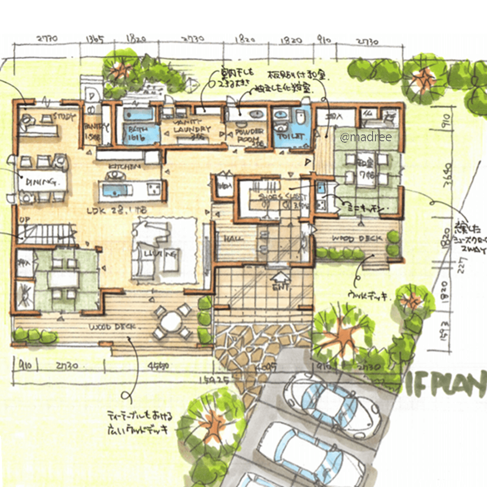各階リビングで自分時間はゆったり過ごす、家族でサポートしやすい二世帯住宅