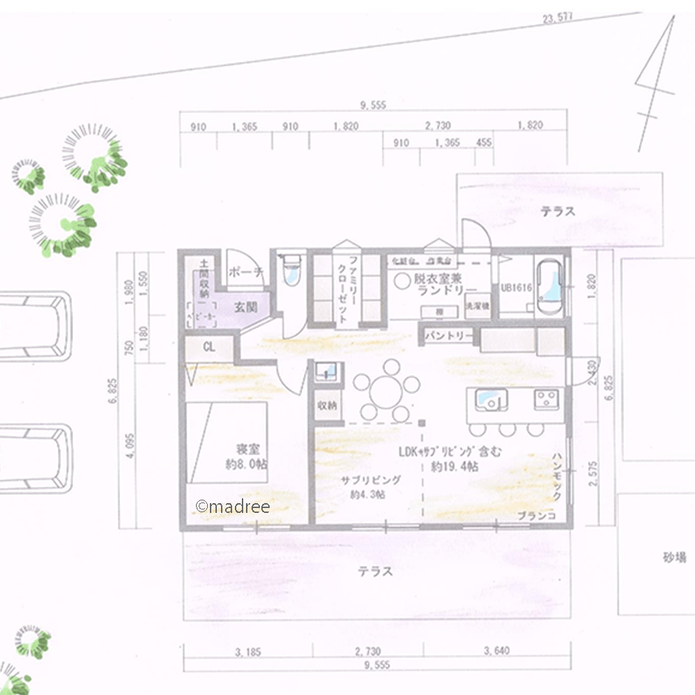 光と風が通り抜けるリビングで、家族時間をたっぷり共有できる平屋