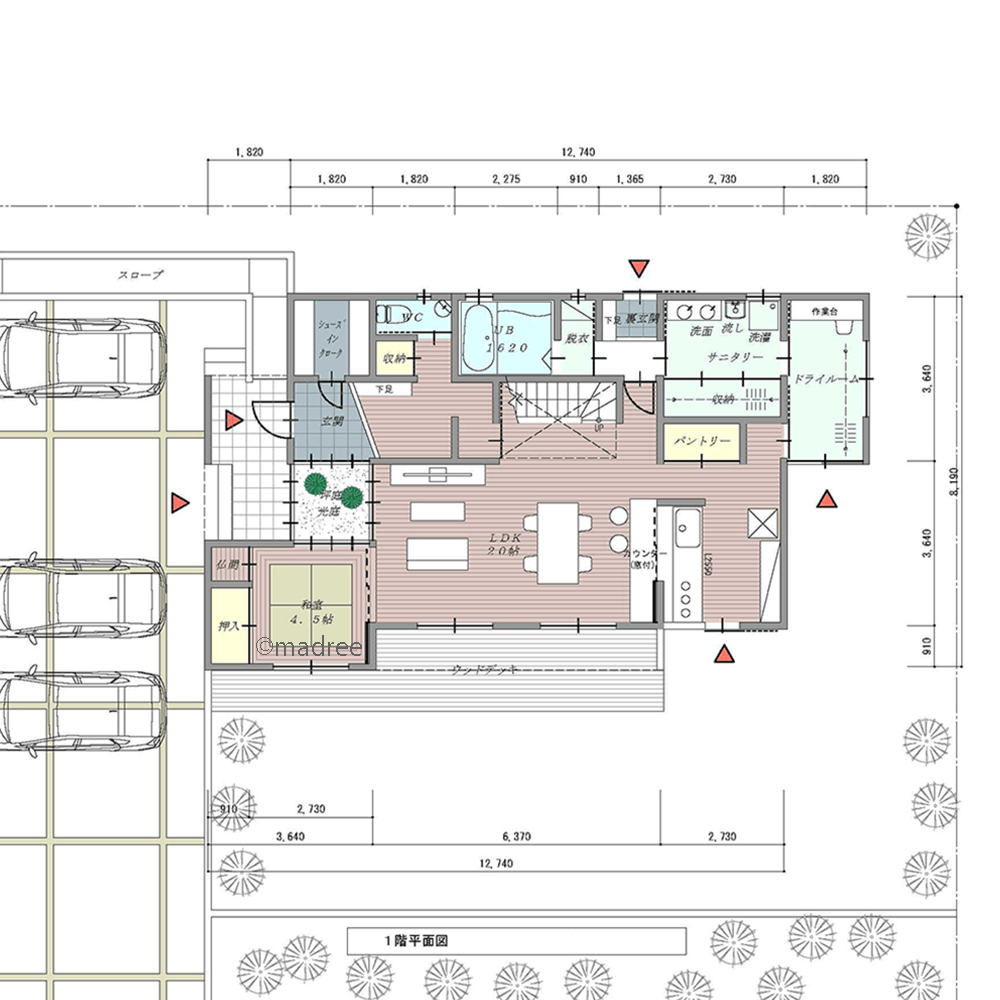 陽当たり良好な快適ドライルーム、共働きでも天気を気にせず洗濯できる家