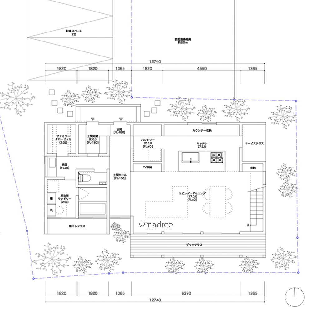 中2階は家族の共有ワークスペース、スキップフロアから光と開放感を取り込む家