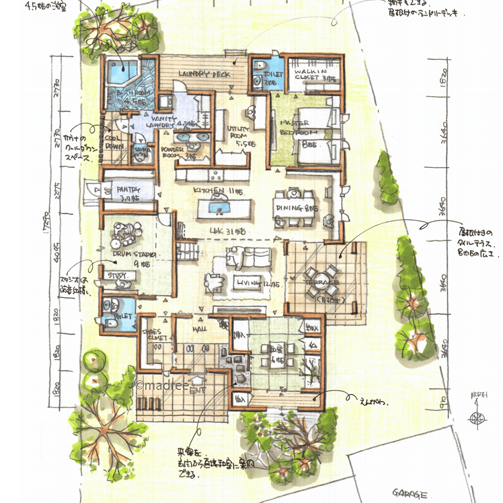 自分らしい豊かなセカンドライフを送る、生活感をoffしたキッチンが主役の家