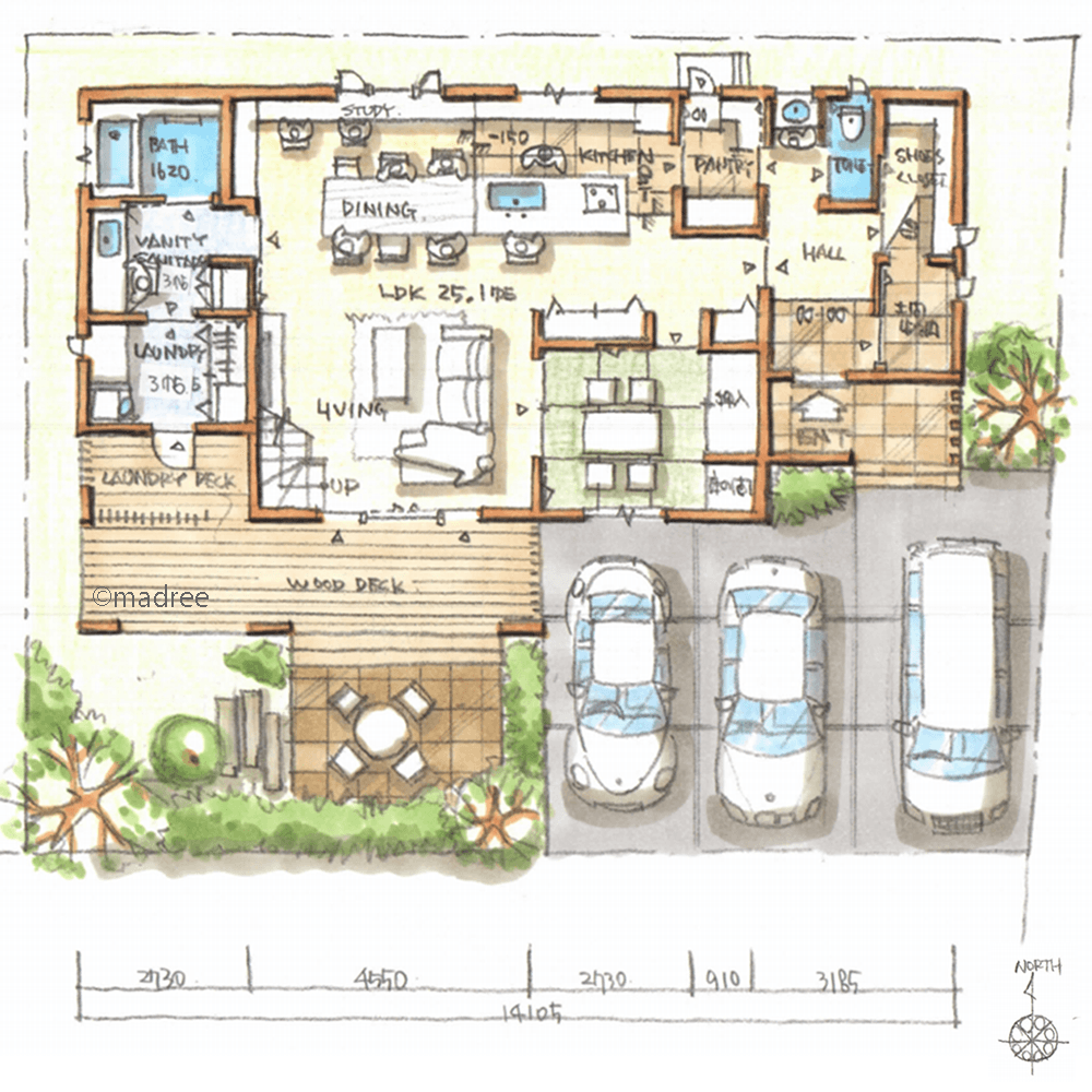 目線が合うキッチンで会話が弾む、人が集まるリゾートホテルライクな家
