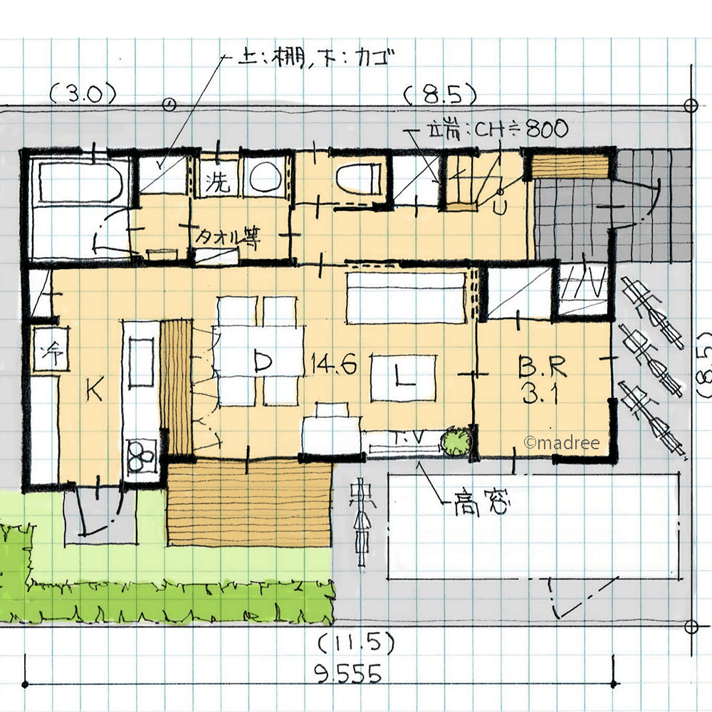 リビング横の洋室をフレキシブルに大活用、廊下でオンオフ空間分けした気遣い上手の家