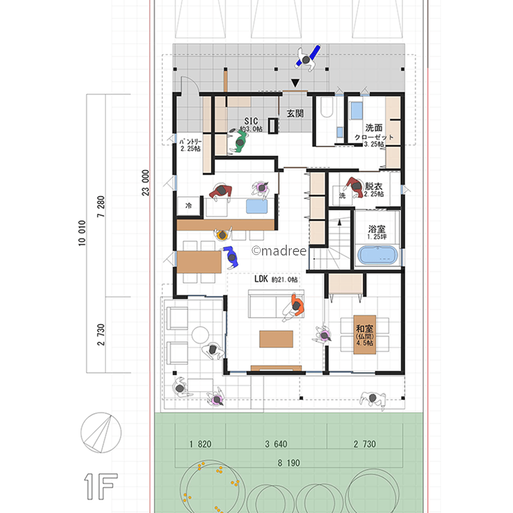 たっぷり壁面収納で整いキープ、映えるアウトドアリビングに人が集まる家