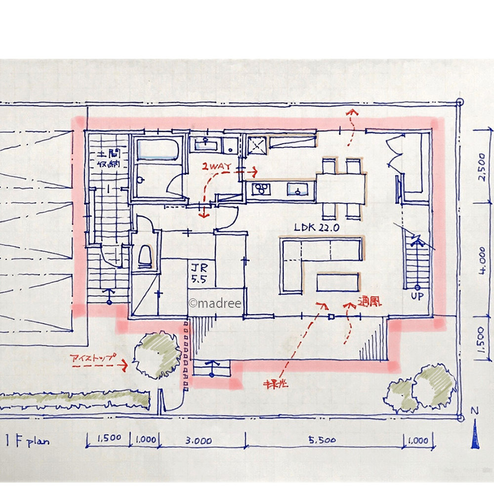 節電にも繋がる採光通風で夏を乗り切る、大開口窓でLDKの奥まで自然光の届く家