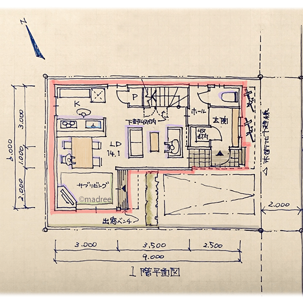 採光窓でどの部屋も明るく快適、空間を活用して狭小でも開放感と広がりのある家