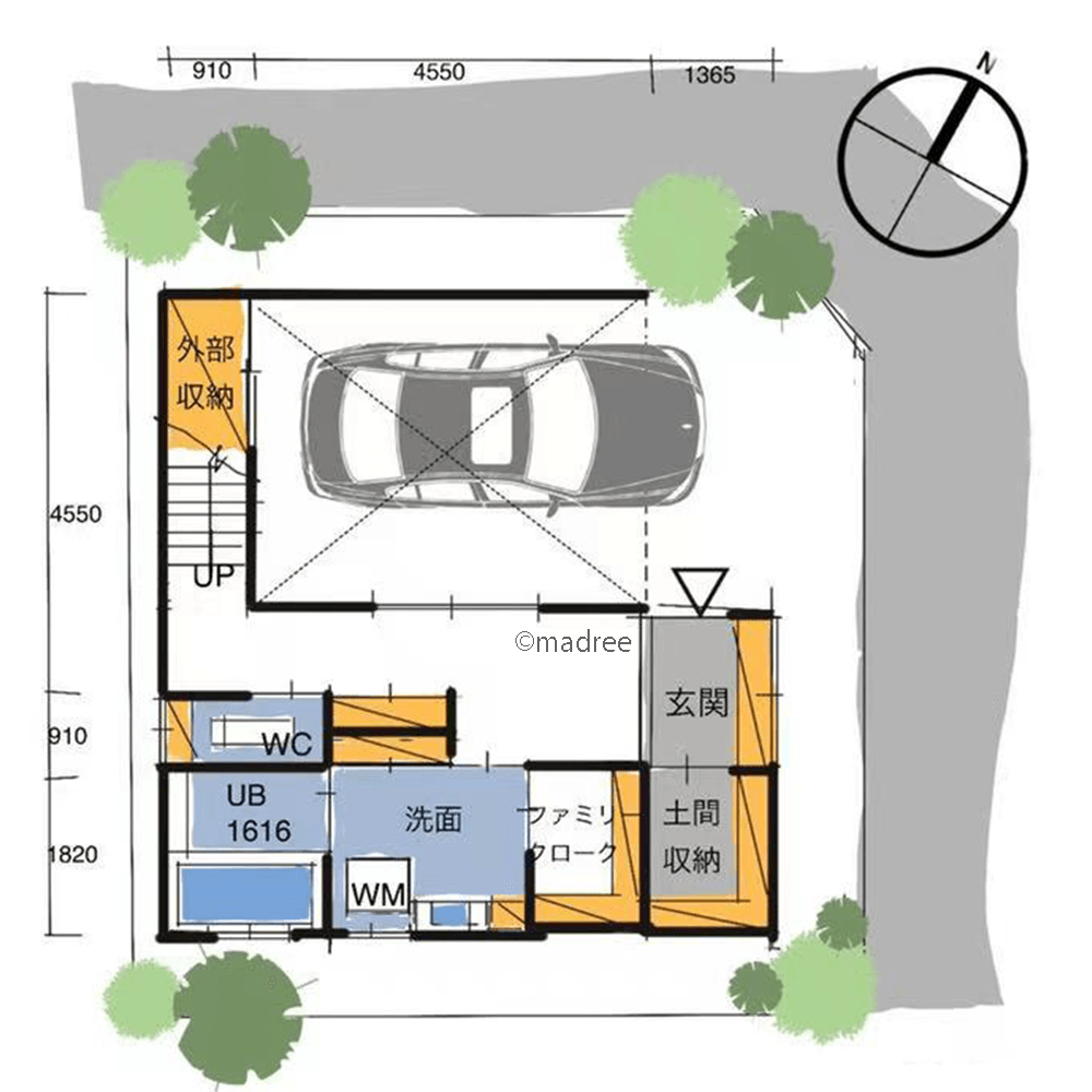 各所に使いやすい充実収納でキレイをキープ、光と風が通り抜ける2階リビングの家