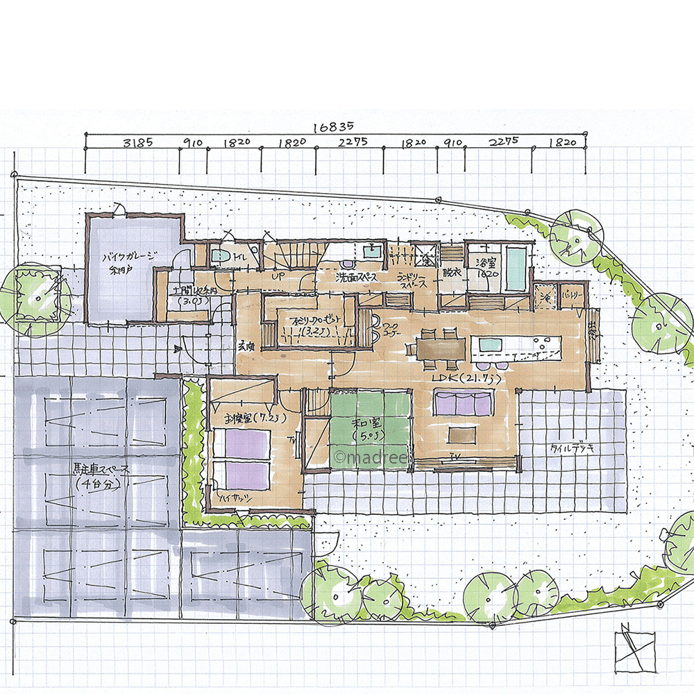 片付けをルーティン化した帰宅動線、いつでも来客ウェルカムな1階完結の家