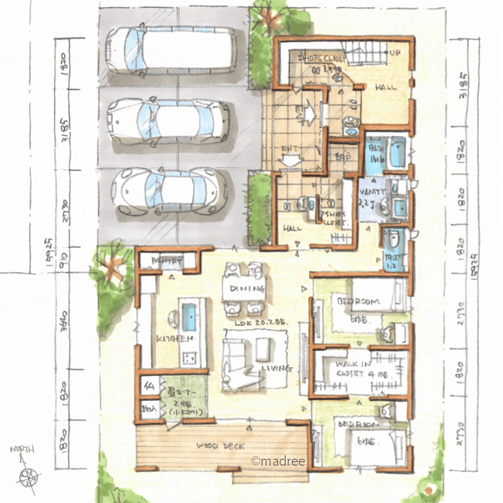 お隣さんのような距離感で、プライバシーを守りながら過ごせる二世帯住宅