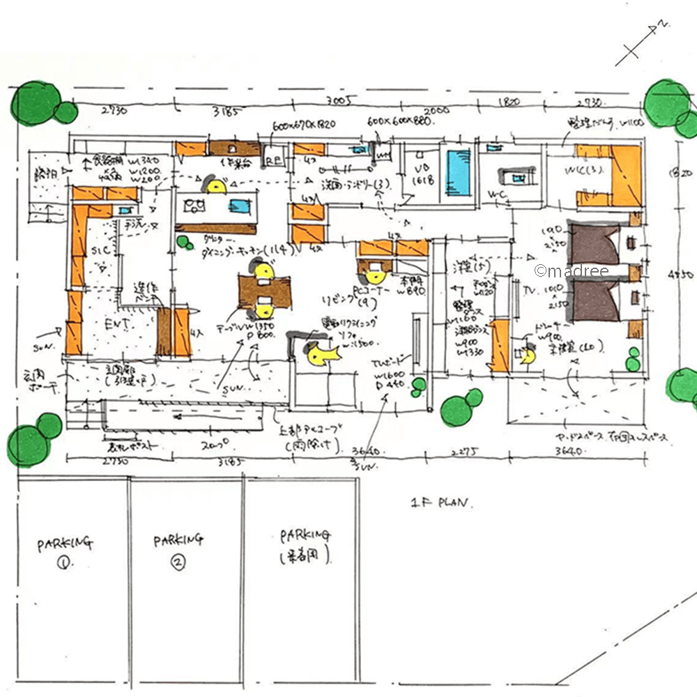 ゆとりある空間配置で日々の生活を快適に、50代夫婦が将来を見据えて暮らす平屋