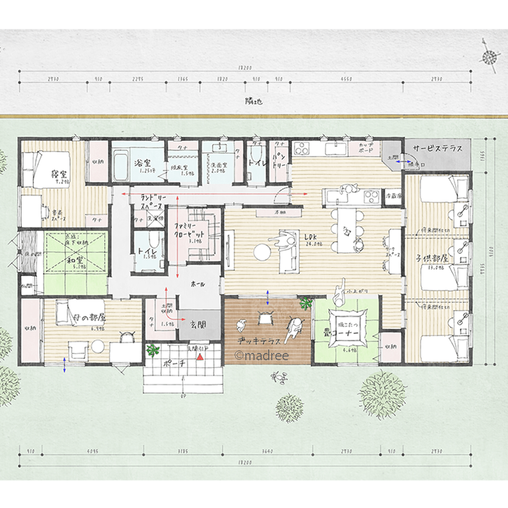 キッチンのみ世帯別でお互いに快適！プライベートを尊重できる二世帯住宅