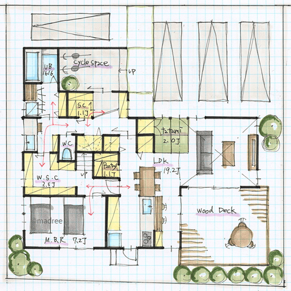 ウォークスルー家事で家族時間生み出す、将来平屋のように過ごせるママ目線の家