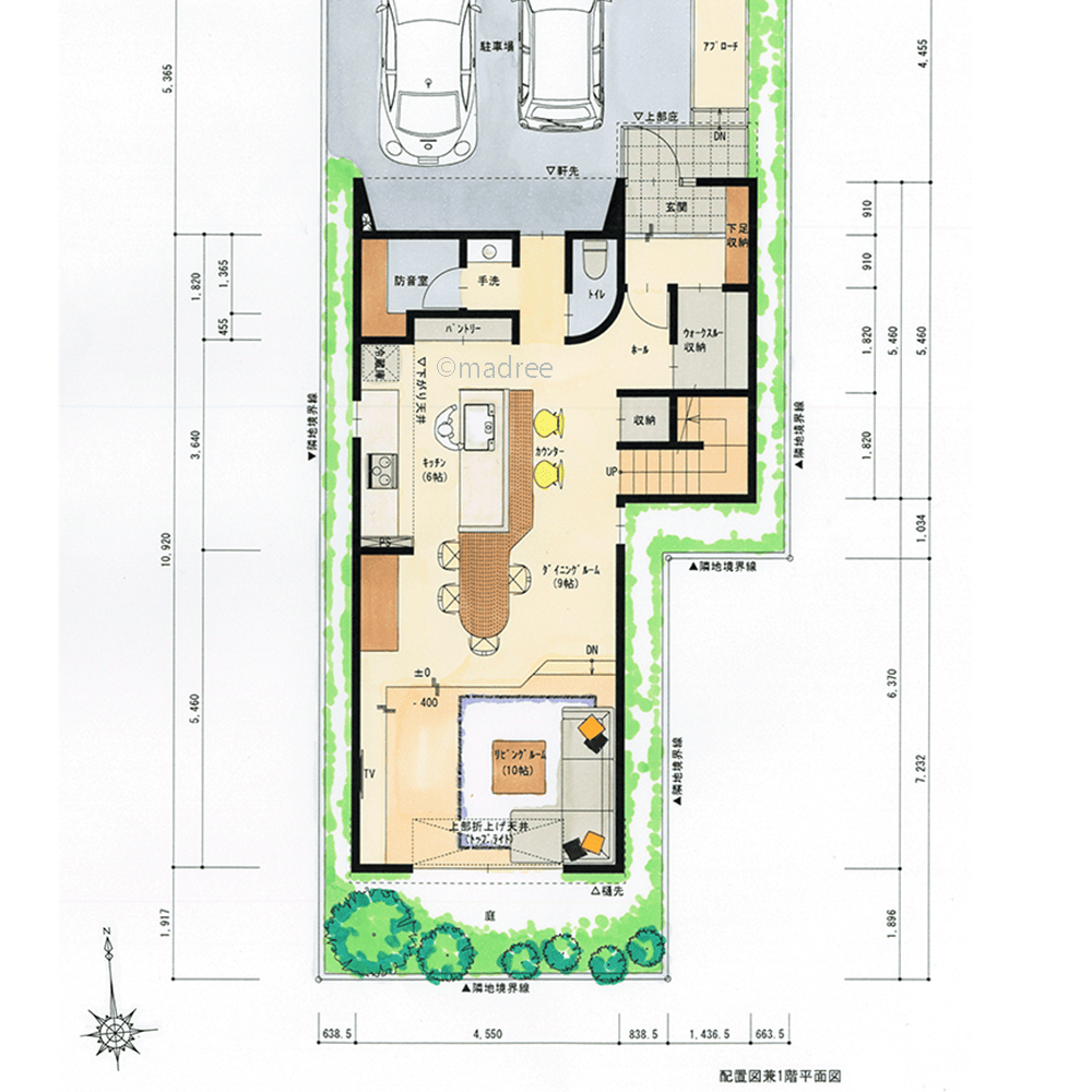 限られたスペースを眺めよく有効活用、屋上テラスで家族だけの時間を楽しむ家