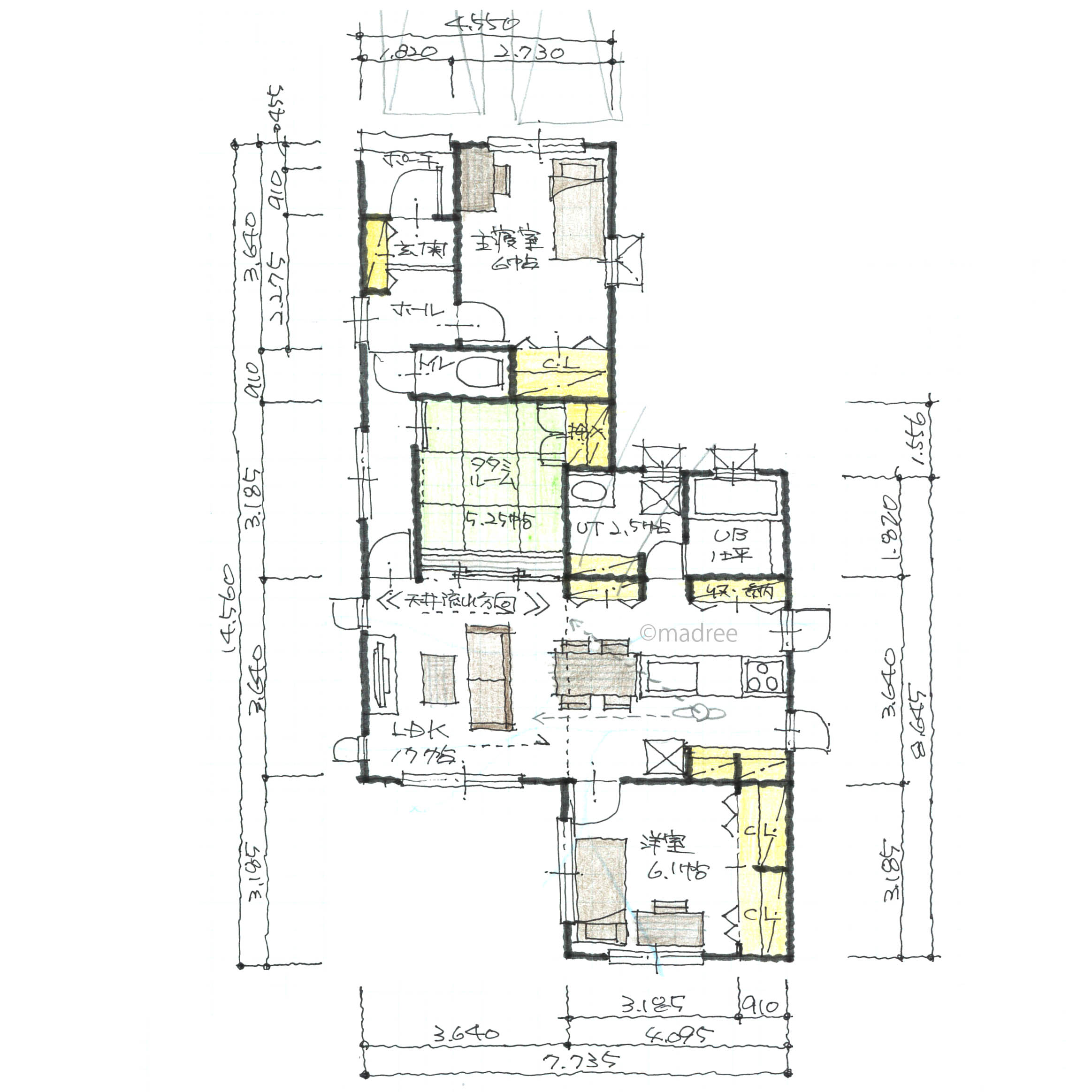 隣家を気にせず光と風を取り込む、凹凸のある外観が生活の幅を広げる家