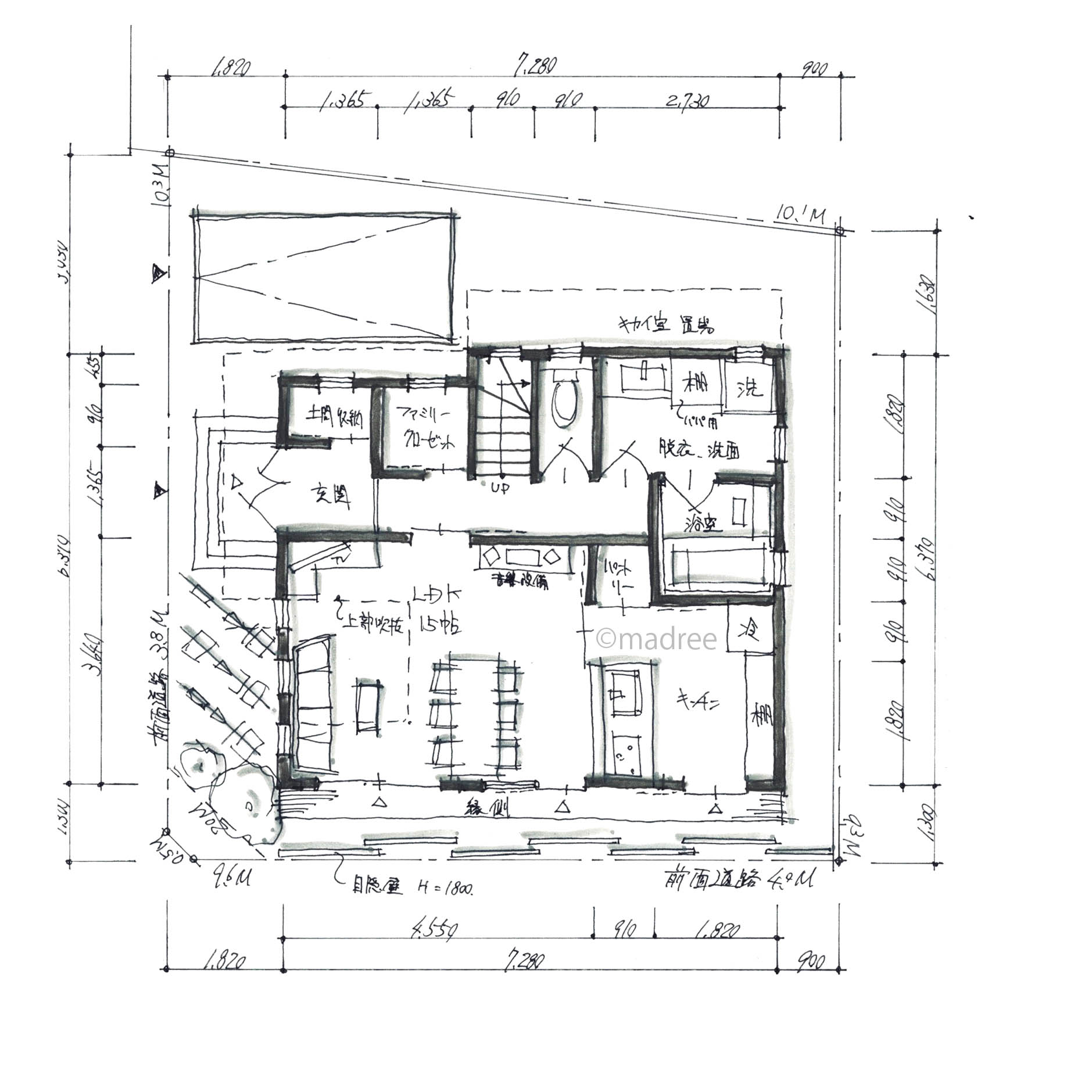 キッチンの生活感を扉1枚でさっと目隠し、自然光が心地よい暖かなLDKの家