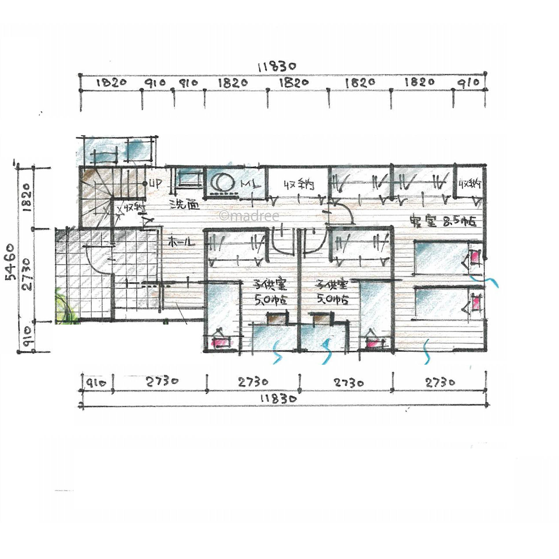 プライバシーが守られた広がりのある空間、朝日が気持ち良い2階LDKの家