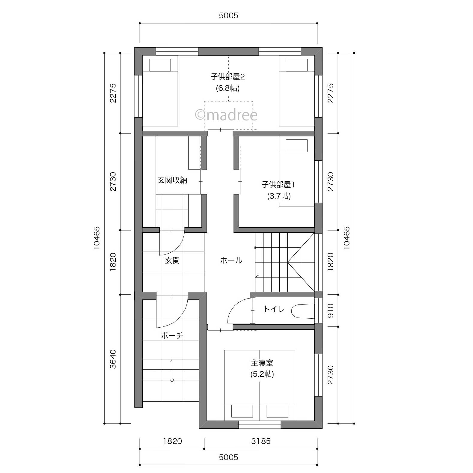 キッチン裏の家事動線で暮らしがスムーズに、狭小地を最大限に工夫した視線の抜ける家
