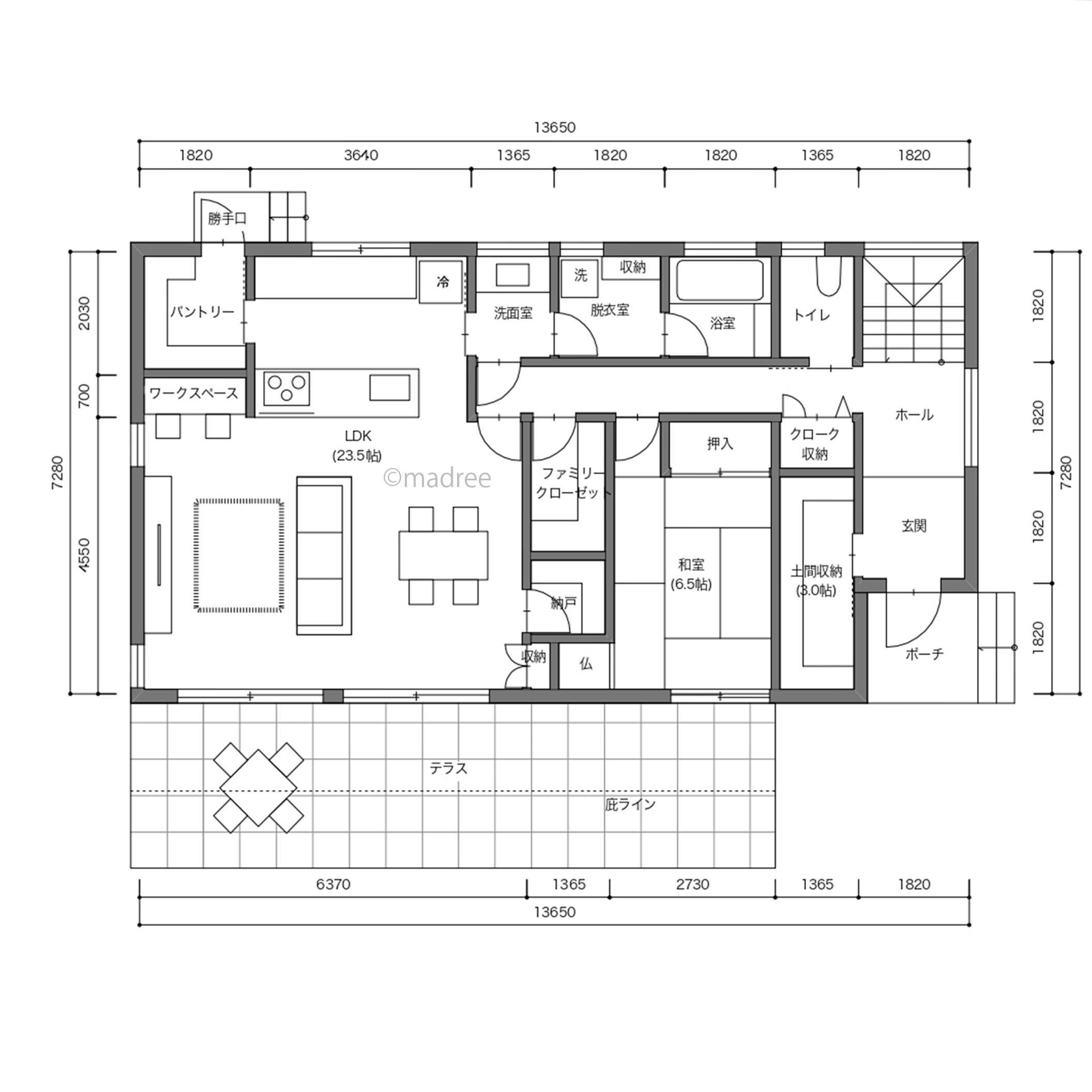 片付けが苦手でもスッキリ片付く、収納たっぷりな家