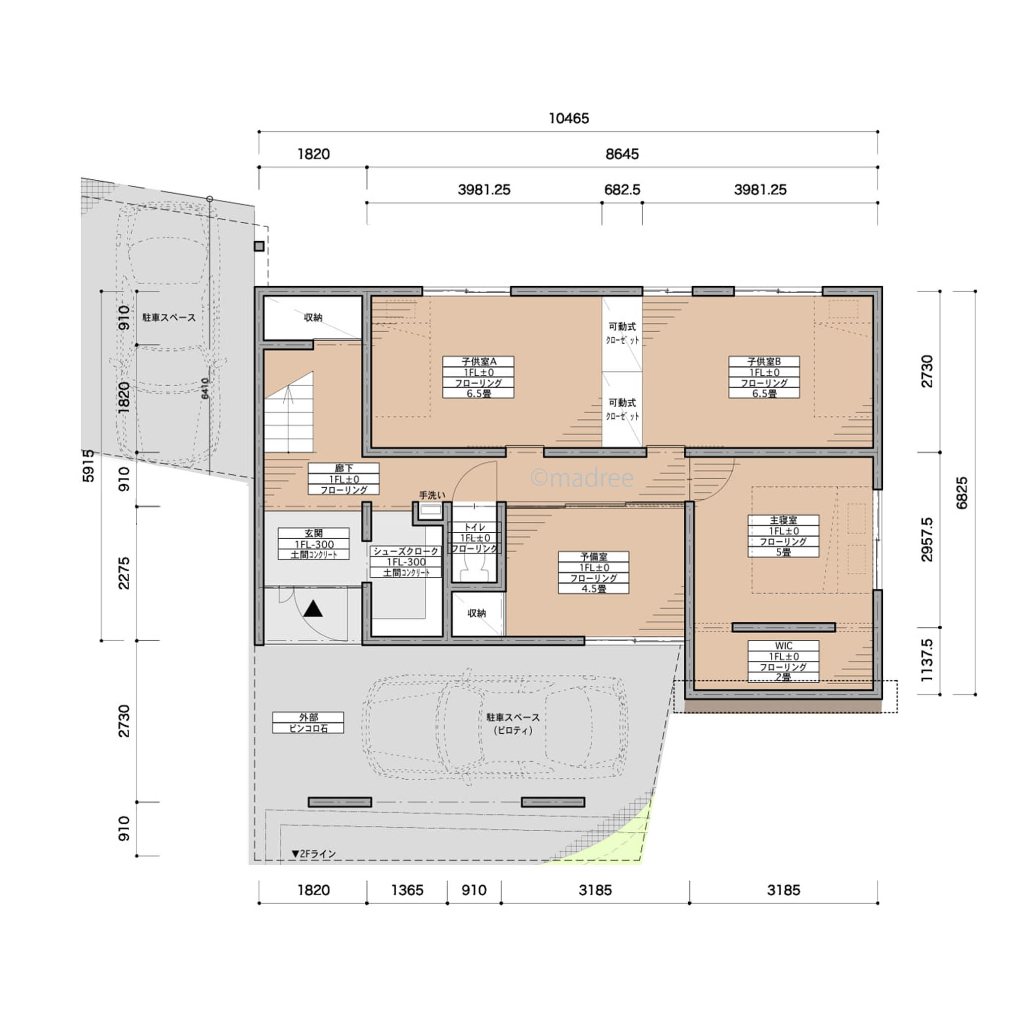 屋根緑化で眺めを楽しむ豊かな暮らし、生活空間を2階にまとめた家