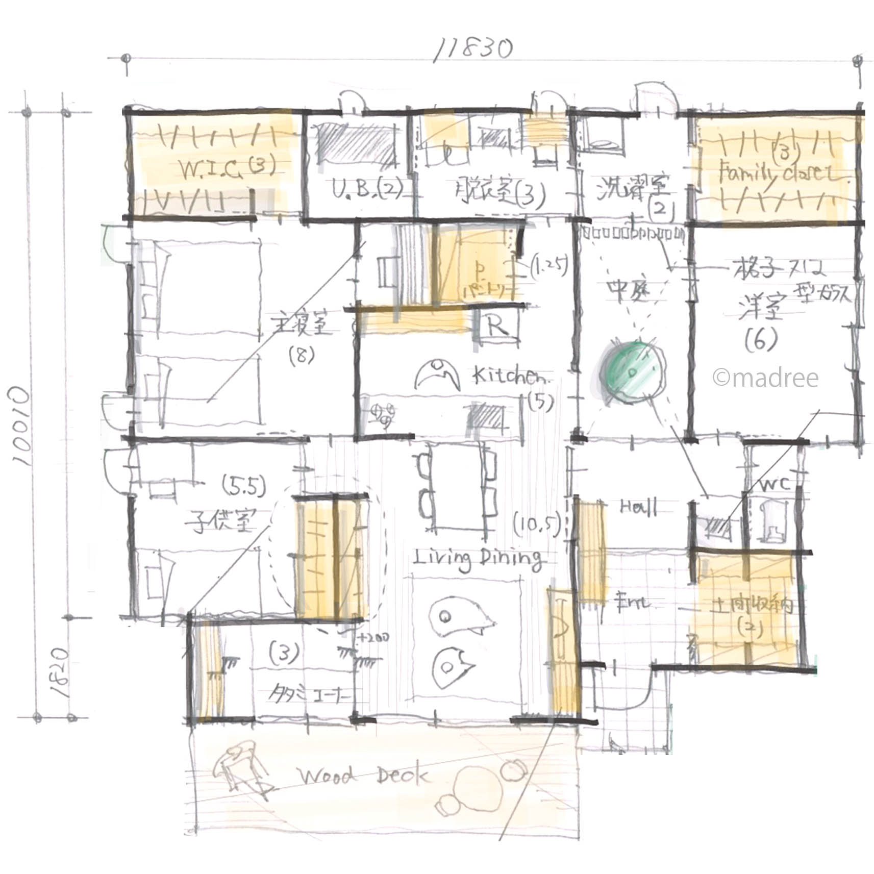 中庭があるからこそ、光と風を感じる暮らしを叶えた平屋