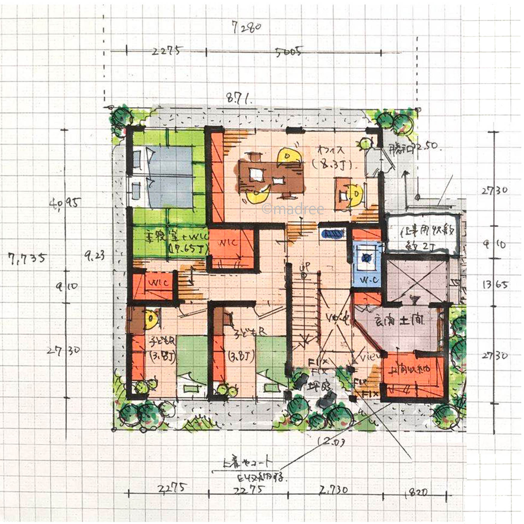 片付けが苦手でも大丈夫！住宅密集地でも明るい２階リビングの家
