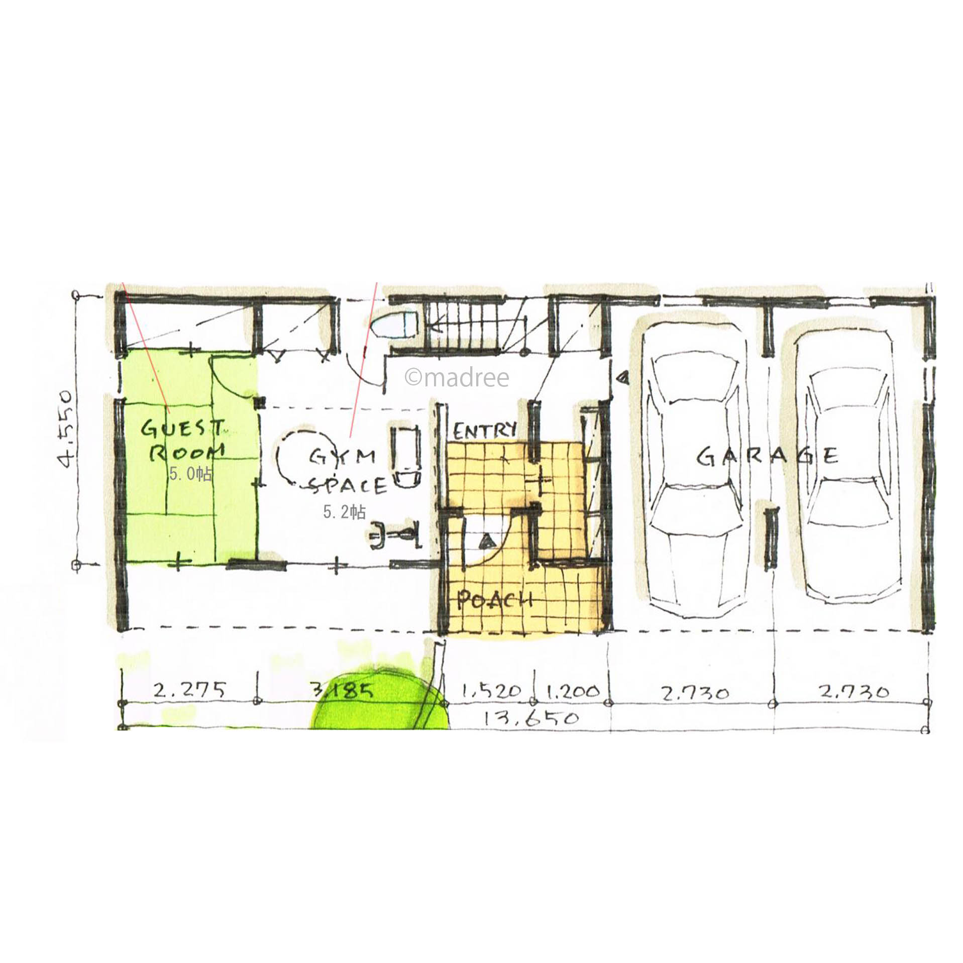 暮らしも趣味もぎゅっと詰まった客船のような細長い家