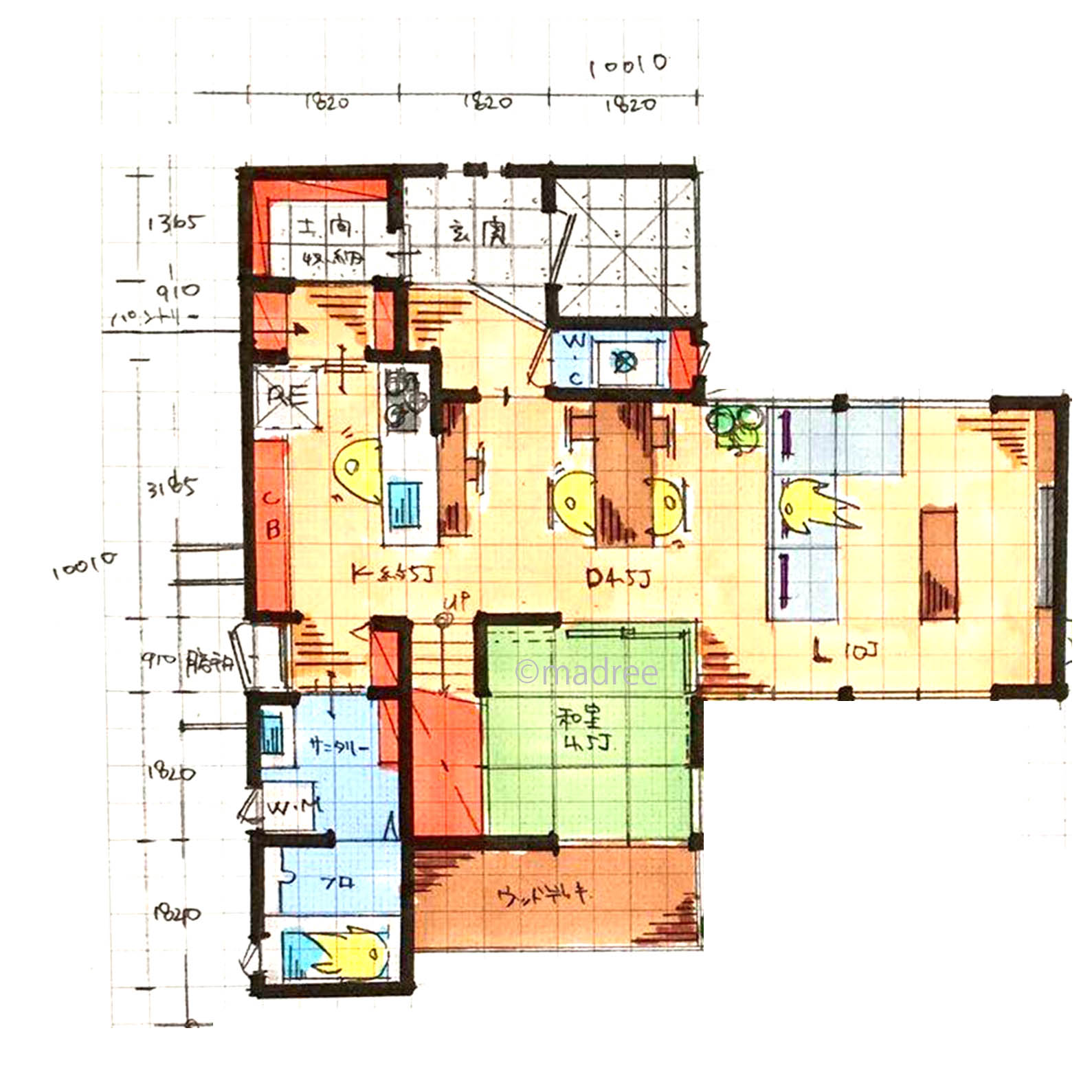 T字型の間取りで採光を確保！シンプル家事動線が心地良い家