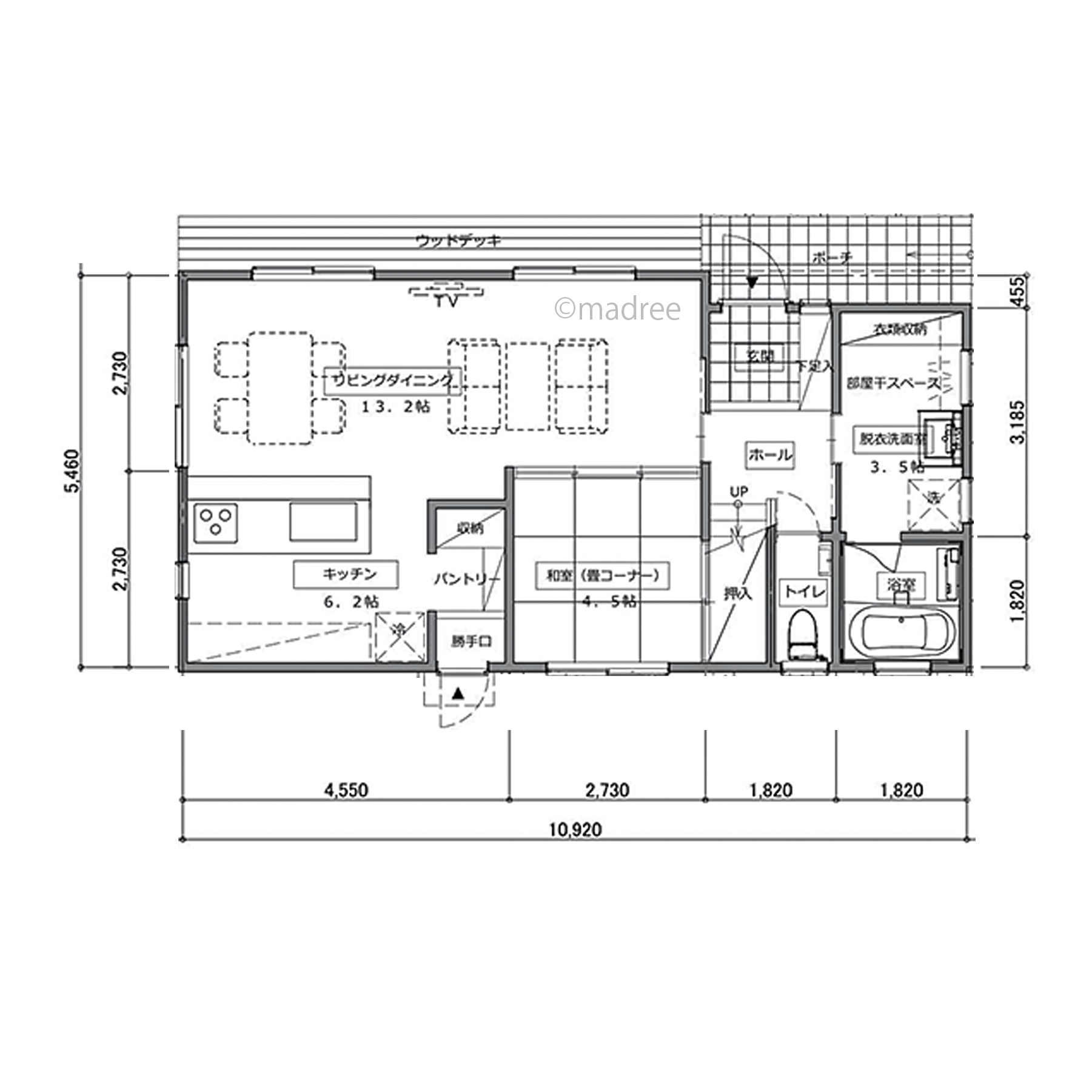 開放的なリビングとシンプルな家事ラク動線で心地良く過ごせる家