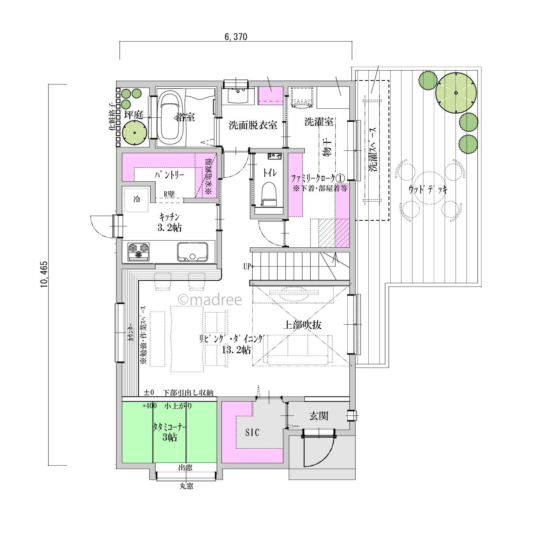 料理も洗濯も効率的且つ快適に！家族のライフスタイルにフィットする間取り