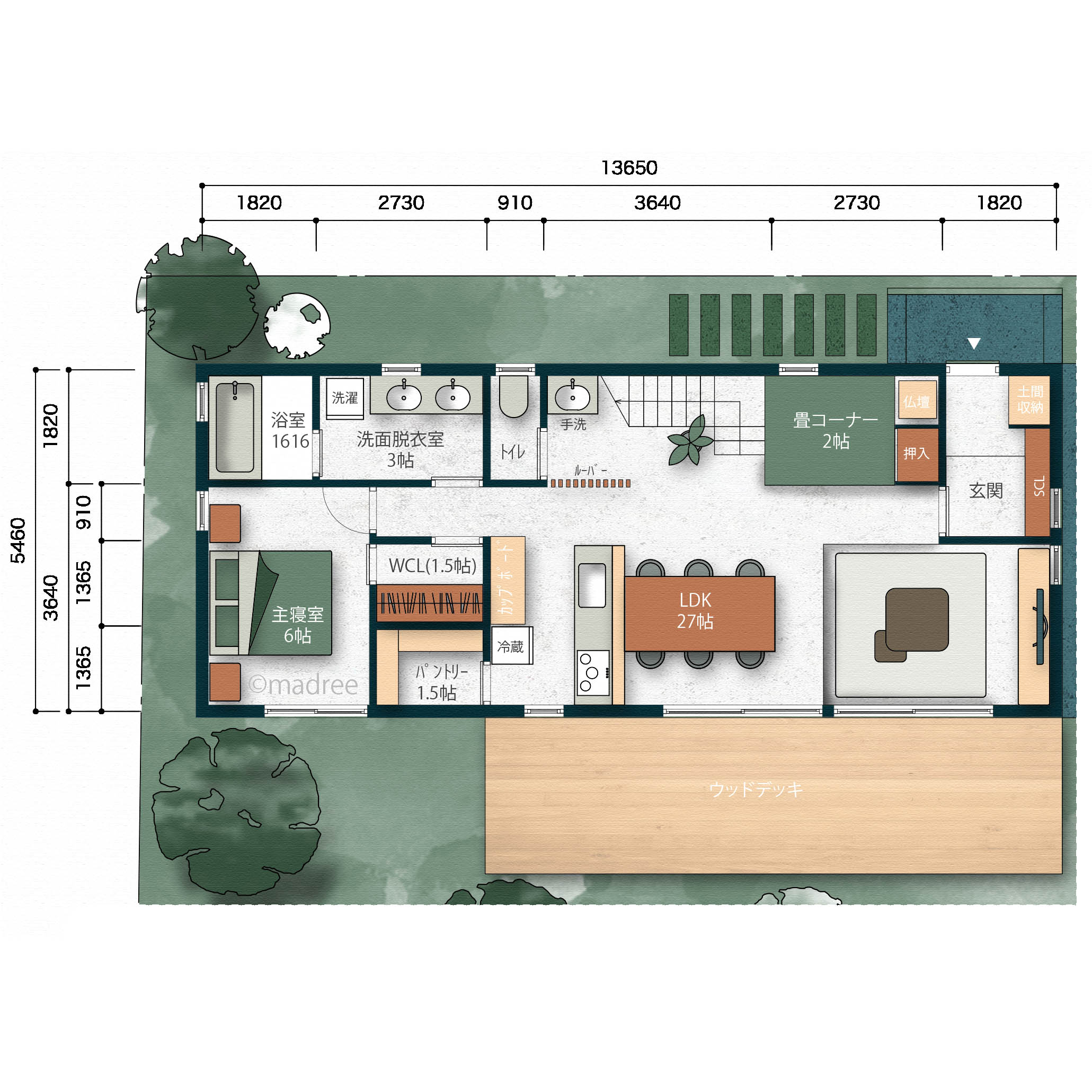 開放的なリビングで家族が繋がる、家事も暮らしもシンプルで心地良い間取り