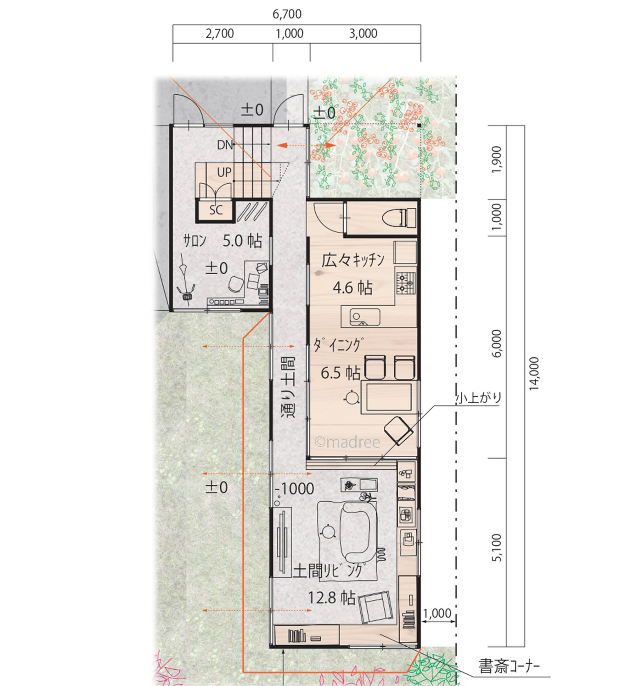 自分らしい暮らしを実現！通り土間で光を取り込む開放感ある間取り