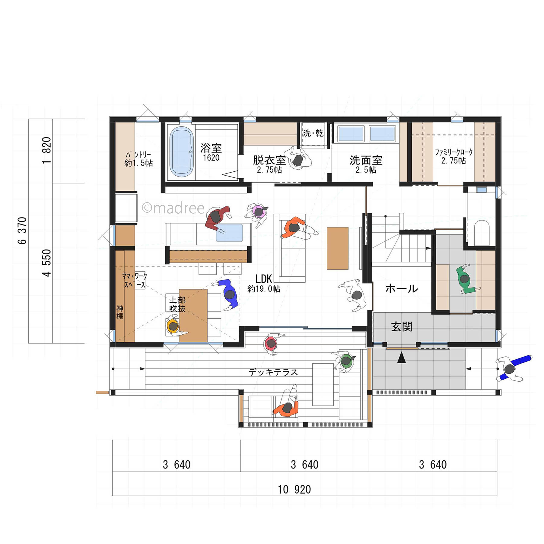 家族それぞれのワークスペース完備！家族時間も自分時間も充実できる間取り