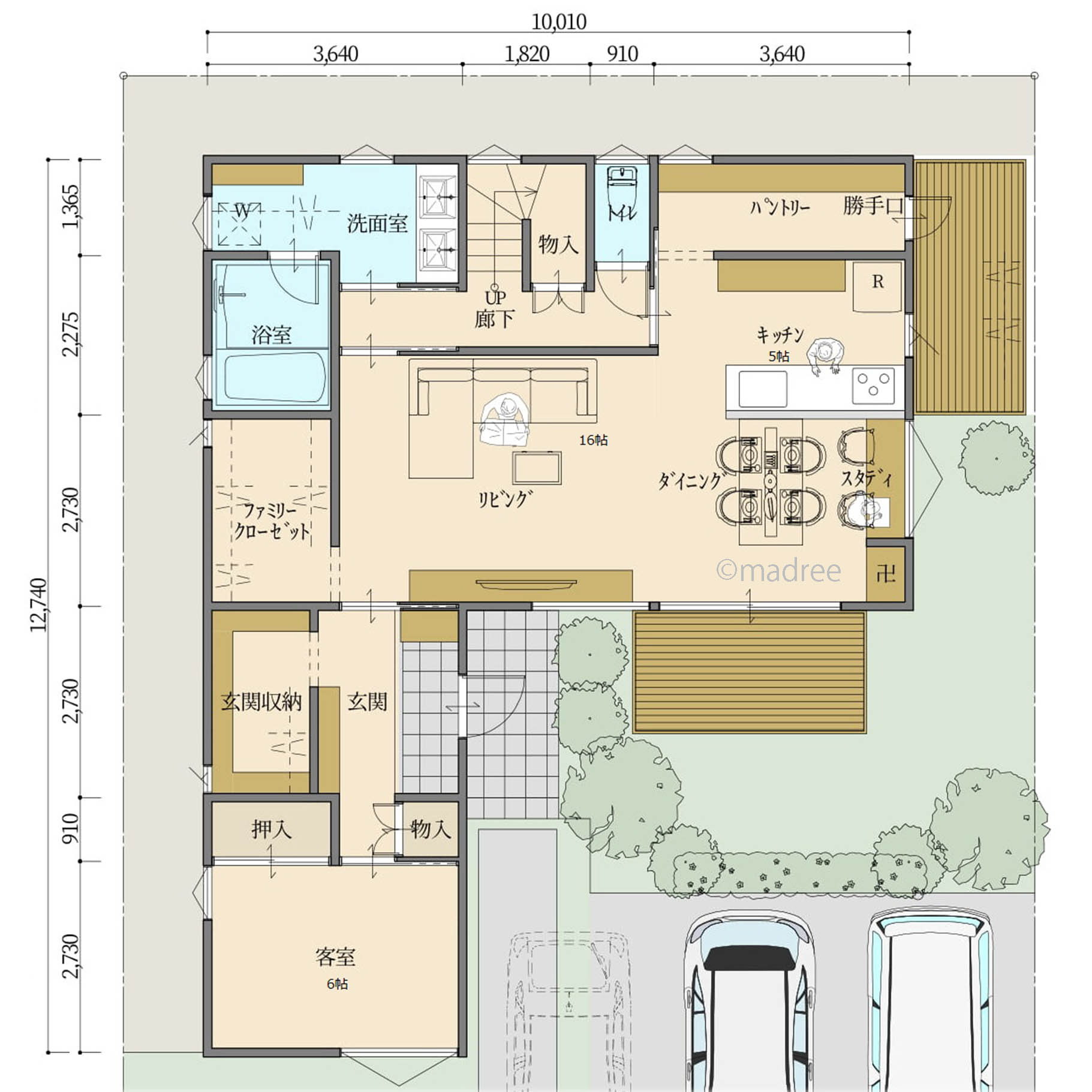 適材適所の広め収納で暮らしにゆとりが生まれる実用的でシンプルな家