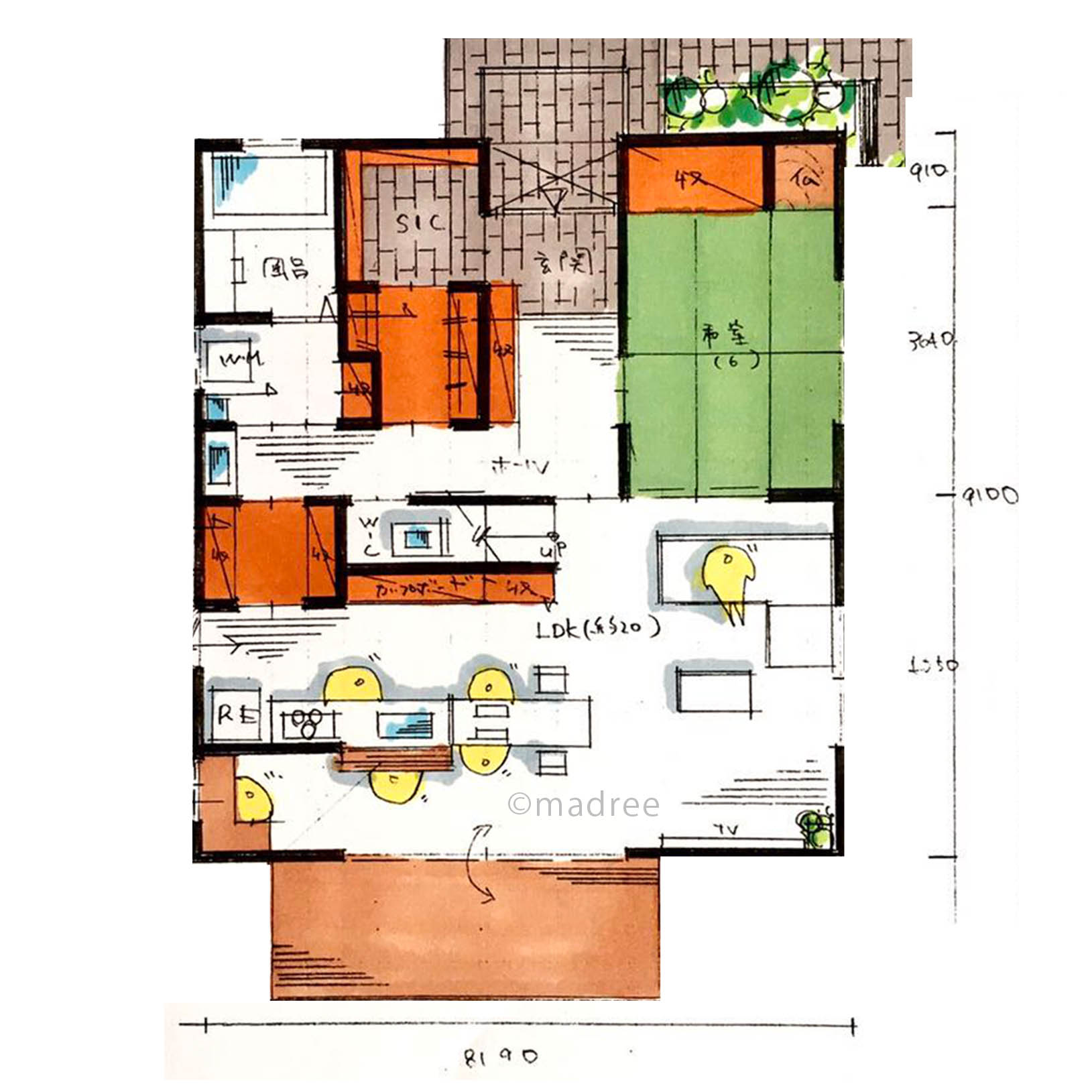 収納たっぷりで散らかり知らずのシンプル動線で暮らしやすい間取り