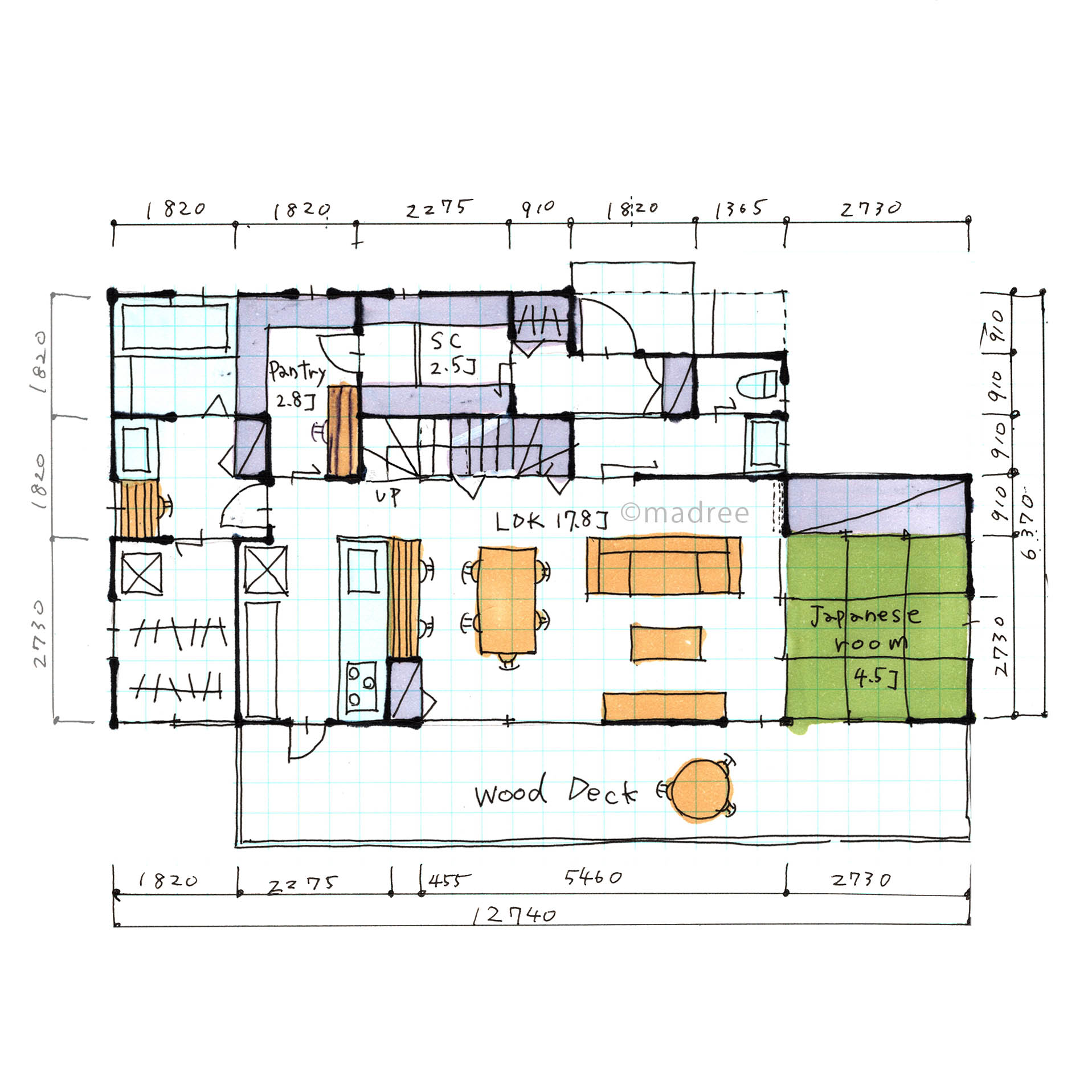 家族それぞれが暮らしやすい適材適所の空間と動線で心地良く過ごせる家