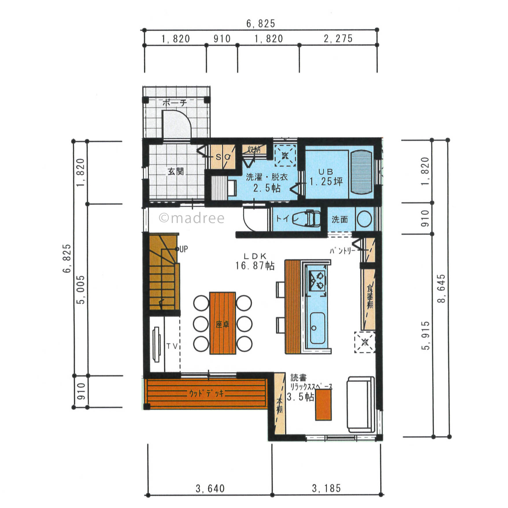 ミニマムな空間の中に「らしさ」が光る！読書や庭がゆったり楽しめる間取り