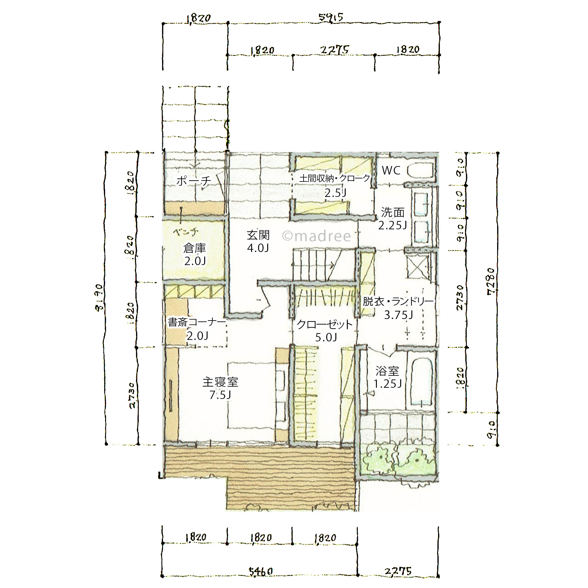 生活シーン毎にフロアを分けつつスムーズな動線で子育てもしやすいほぼ真四角の家