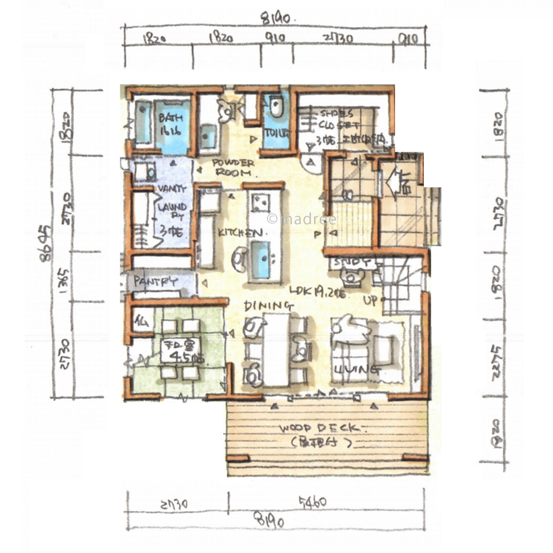 コンパクトならではの効率的な動線とこだわりの収納で暮らしやすさを詰め込んだ間取り