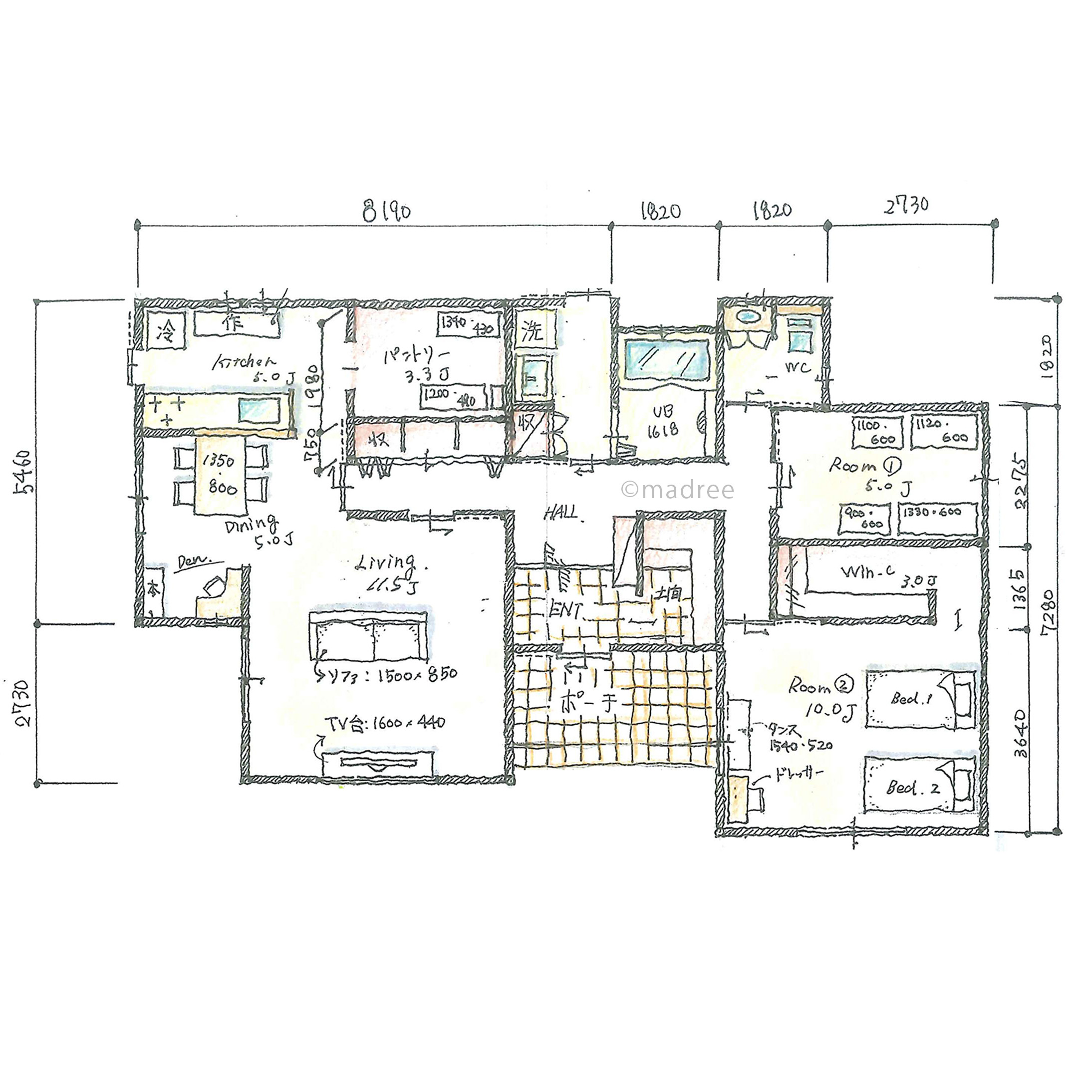 緑に包まれ豊かな時間が流れる、料理好きな夫婦に嬉しい大型パントリーのある平屋