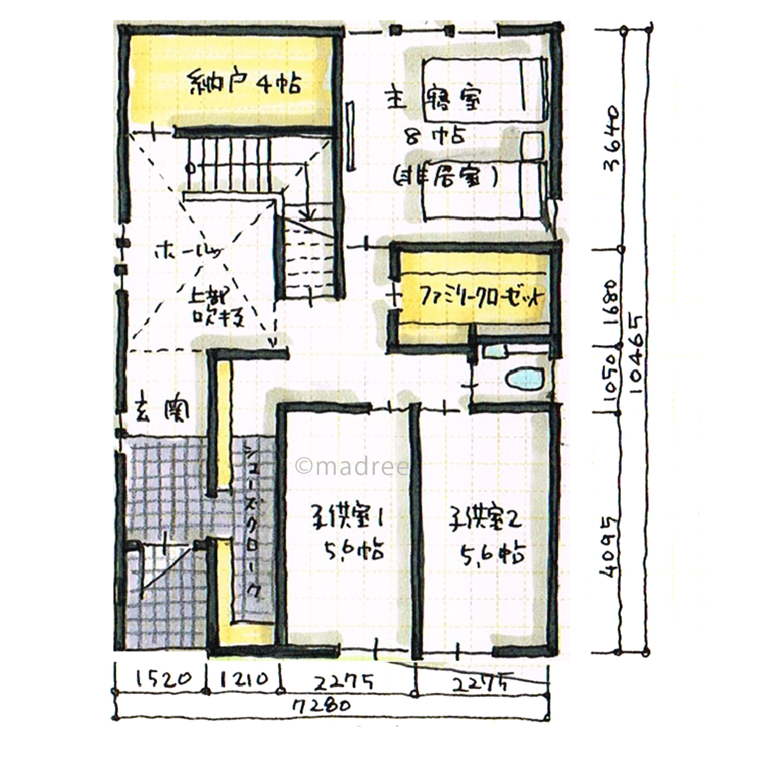 リビング直結のワークスペースで、仕事と家事育児が両立しやすい家