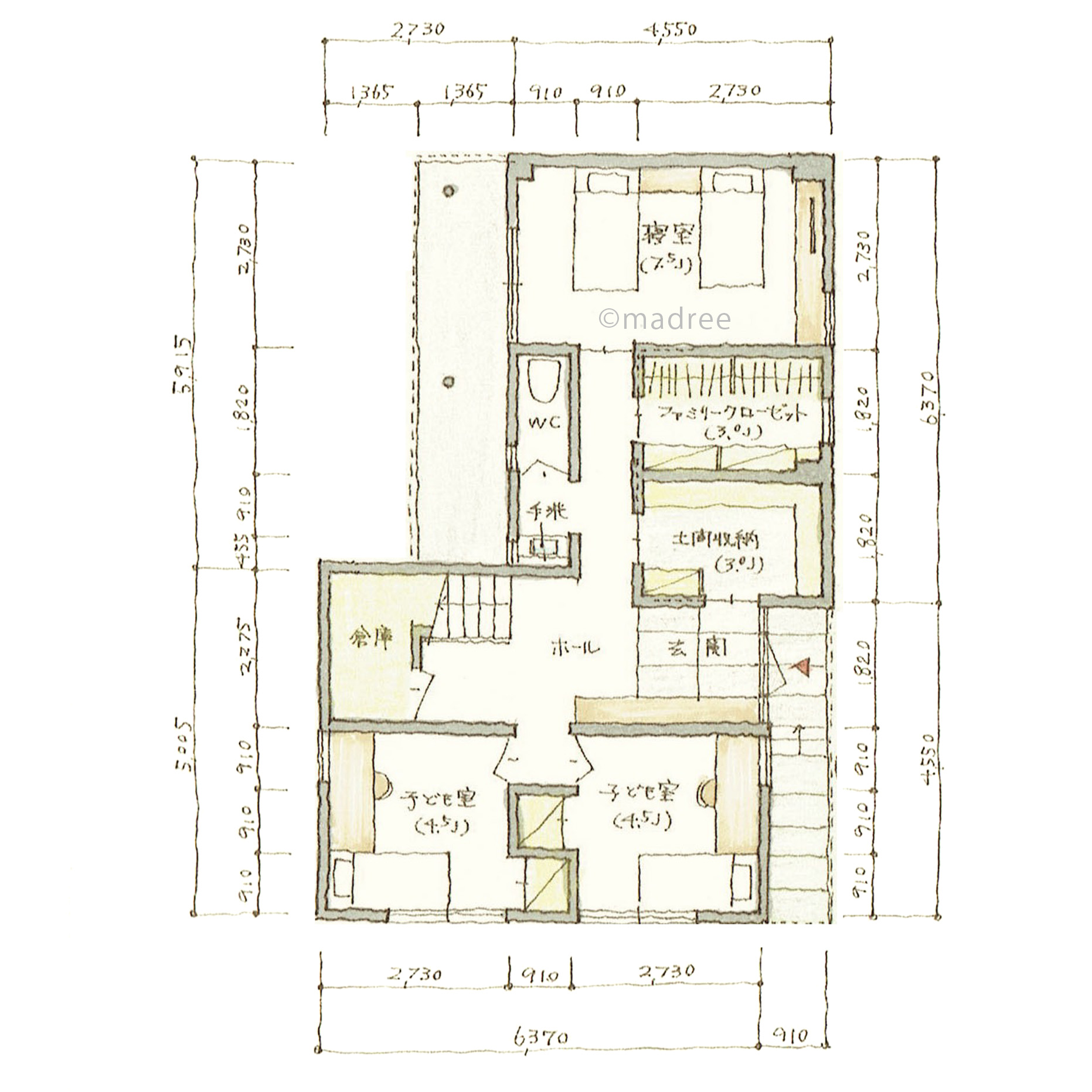 仕事と家事の両立を助ける、2階リビングにコンパクトにまとめた家