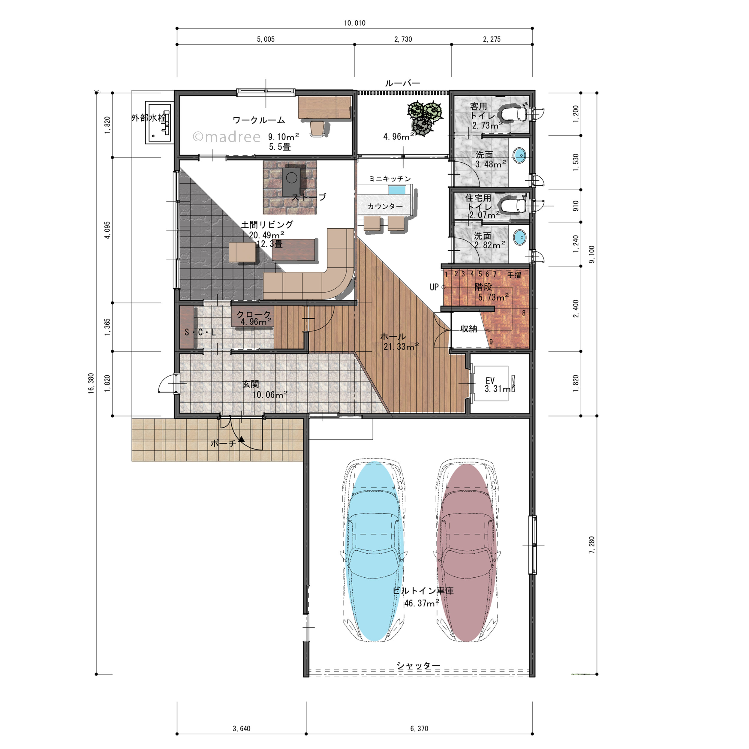 パブリックとプライベートをしっかり両立、友人と宴楽しむ土間リビングのある家