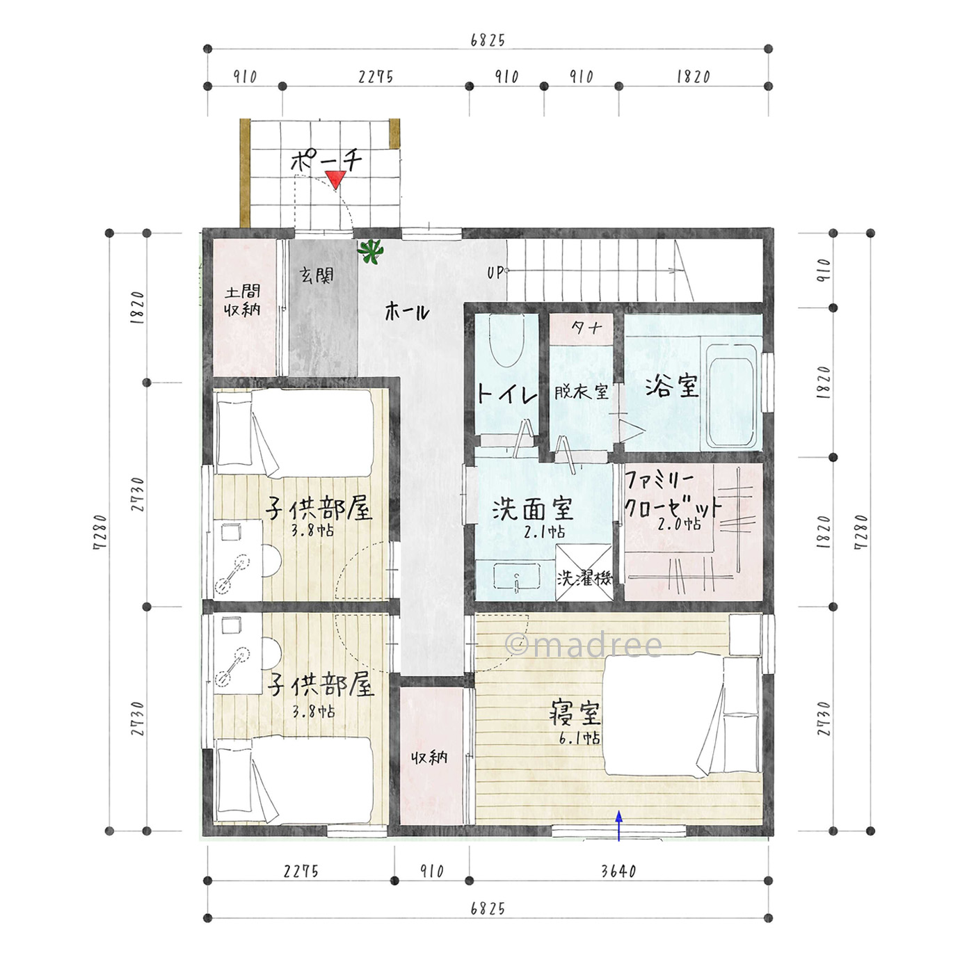 生活感を隠してスッキリみせる、広々バルコニーとつながる2階リビングの家