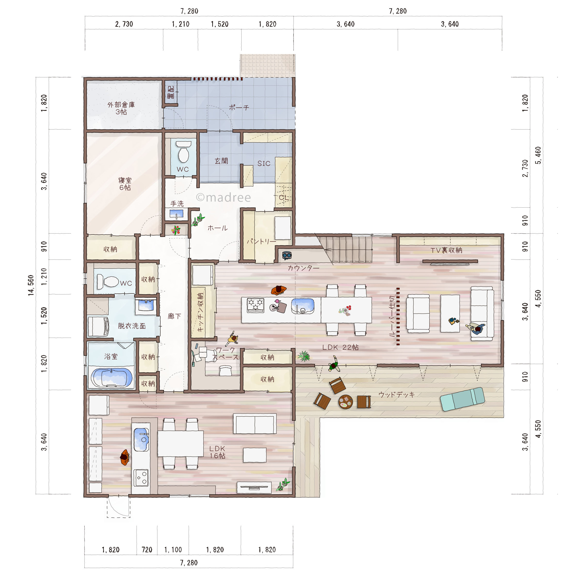 外からの光と風をたっぷり取り込む、庭でつながる程よい距離感の二世帯住宅