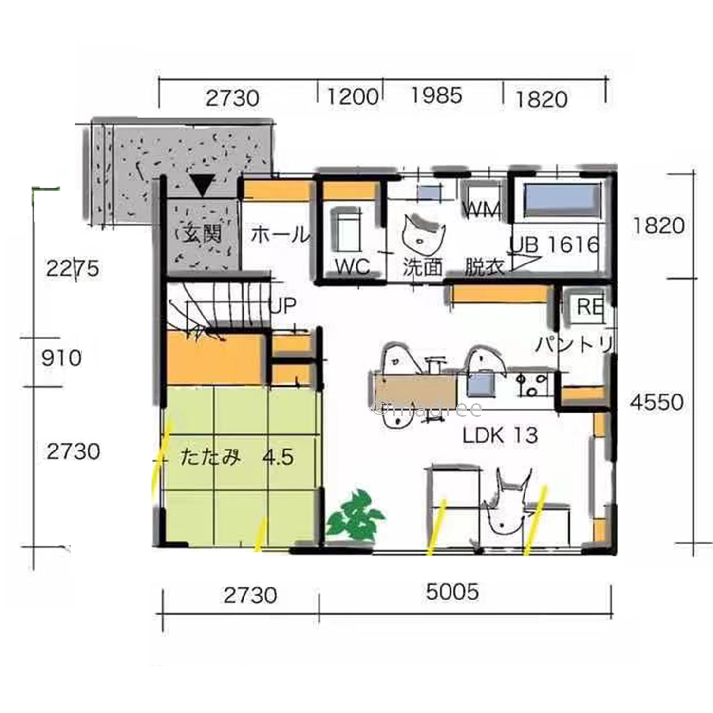水回りをまとめて生活しやすく、セカンドライフの快適動線の家